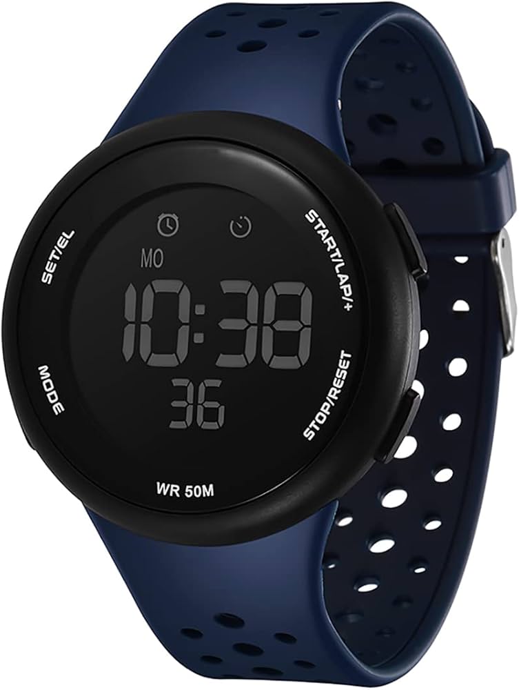 Round Digital Sports Watch with Rubber Strap (30m Water Resistance) at ₹ 72/piece in Greater Noida